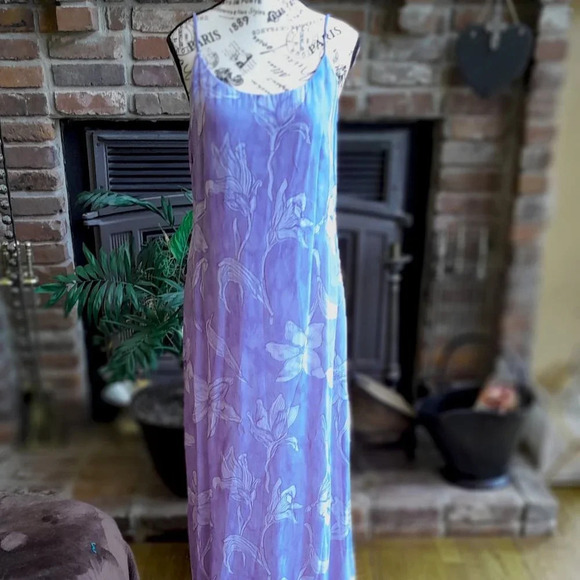 Hugo Buscati Collection Vintage Purple Floral Dress - Picture 1 of 7